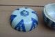 Antique Chinese Asian Blue White Covered Gourd Box 16/17c Boxes photo 3