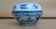 Antique Chinese Asian Blue White Covered Box 17/18c Boxes photo 1
