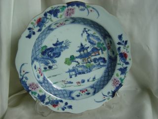18th Chinese Export Porcelain Familie Verte Kangxi Plate photo