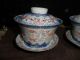 Pair Of 19th Century Chinese Porcelain Imari Decorated Lidded Bowls On Stands Bowls photo 1