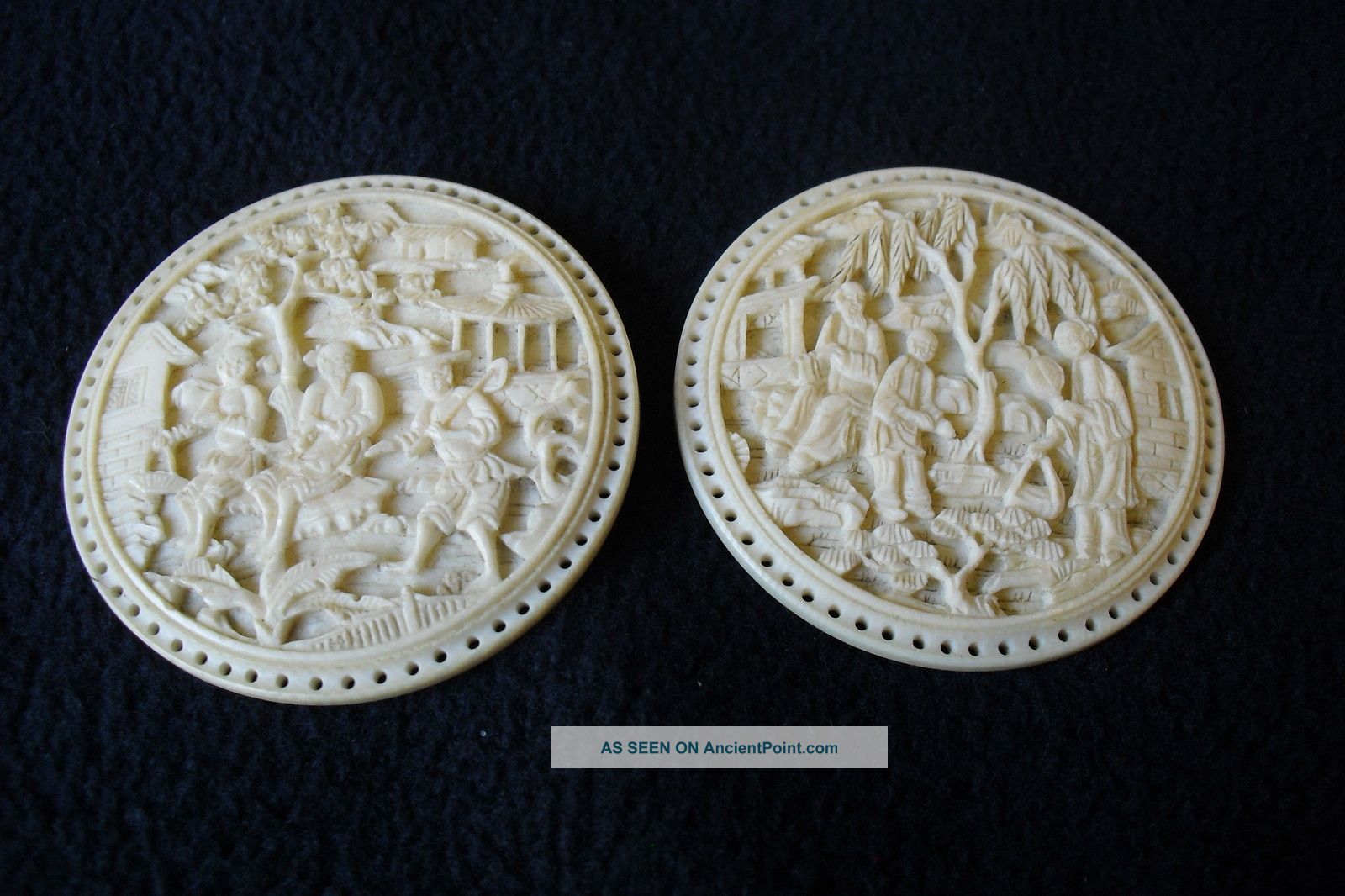 Antique Rare Chinese Faux Ivory Carvings From 1880s Other photo