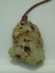 Wonderfully Crafted Large Antique Chinese Qing Style Celadon Jade Flower Pendant Other photo 2