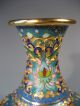 Fine China Chinese Champleve Brass Enameled Lotus Decor Vase Ca.  20th Century Vases photo 6