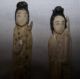 2 Old Antique Meiji Period? Japanese Women Carved Ox Bone Okimono Statues Statues photo 7