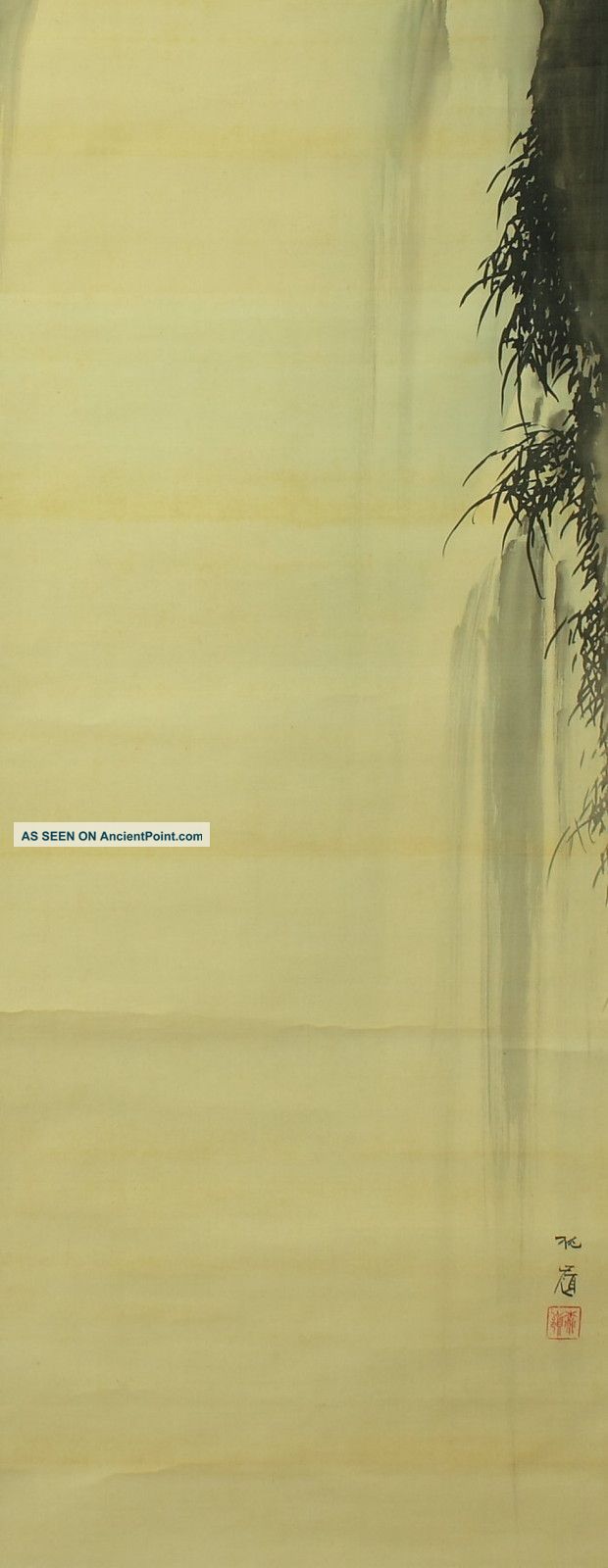 Jiku871 Jr Japan Scroll Nishikawa Torei Waterfall Paintings & Scrolls photo