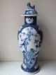 19th C Chinese Porcelain Blue And White Birds Vase And Cover Vases photo 3