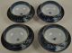 Antique Chinese Export Set Of 4 Nanking Cups & Saucers Cobalt Gold 19th Cen Glasses & Cups photo 2