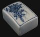 19th Cent.  Japanese Glazed Porcelain Suiteki Water Dropper,  Blue & White Flower Other photo 2