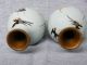 Pair Of Japanese Cloisonne Vases.  Silver Wire. Vases photo 8