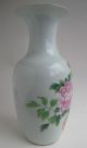 Masterhand Painted Antique Chinese Porcelain Famille Rose Vase Vases photo 3