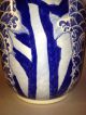 Antique Chinese Porcelain Blue White Vase Kangxi Mark Drilled 19th Century Vases photo 4