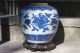 Antique 18th Chinese Blue White Jar Qianlong Period Many Peaches Vases photo 2