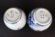 Pr Antique 19th Chinese Blue White Jars Covers Kangxi Mark Vases photo 7
