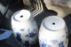 Pr Antique 19th Chinese Blue White Jars And Drilled As Lamp Bases Vases photo 8