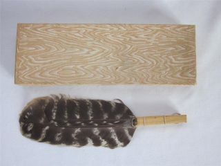Japanese Vintage Feather Duster Habouki W/box; Tea Ceremony/ 8.  1 