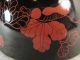 Japanese Vintage Wooden Lidded Lacquer Misoshiru Bowl Red Gourd Design Bowls photo 7