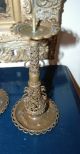 Pair Antique Early 19th Century Handmade Chinese Dragon Candle Stick Other photo 4