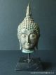 Nr Antique 18th Century Sino Tibetan Buddha Bronze Head Bust Chinese Tibet photo 1