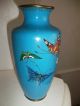Vintage Japanese Cloisonne Vase With Butterflies Cloisonne photo 3