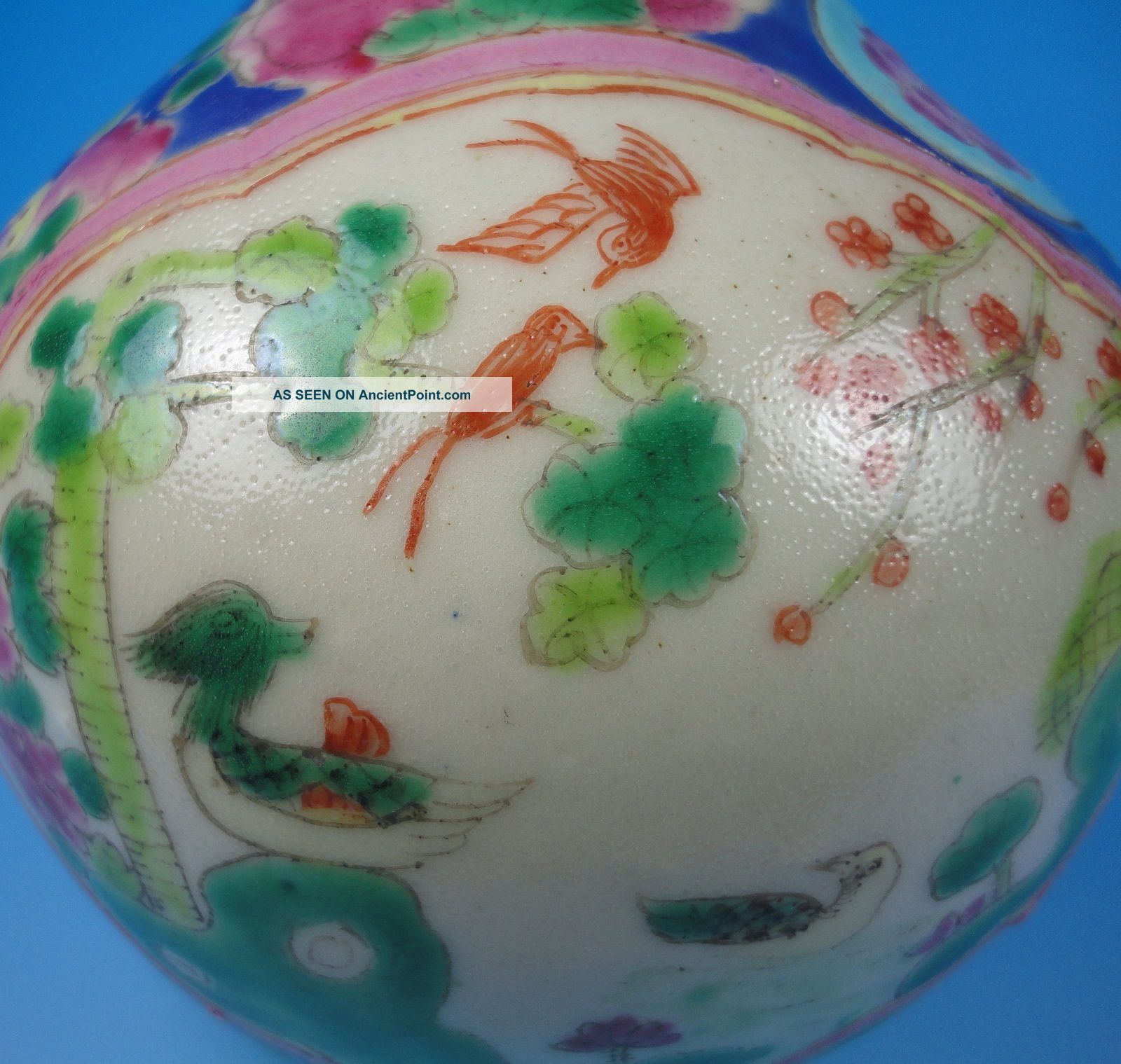 Chinese Porcelain - - A Famille Rose Vase - - Bird And Flower Vases photo