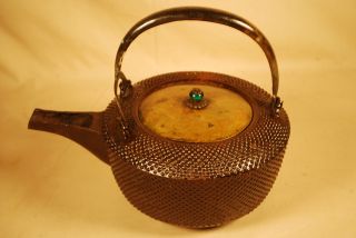 Japanese Antique Cast Iron Choshi Sake / Tea Pot photo
