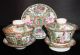 Two Fine Chinese Export Rose Medallion Covered Bowls With Saucers - Nr Glasses & Cups photo 1
