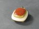 Antique Chinese White Jade & Goldstone Pendant Made From Belt Buckle 19thc Necklaces & Pendants photo 9