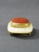 Antique Chinese White Jade & Goldstone Pendant Made From Belt Buckle 19thc Necklaces & Pendants photo 3