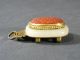 Antique Chinese White Jade & Goldstone Pendant Made From Belt Buckle 19thc Necklaces & Pendants photo 6