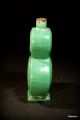 Antique Chinese Small Double Gourd Green Shou Vase Vases photo 1