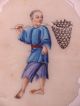 Antique Chinese Painting On Rice Paper: Bare Foot Fisher Boy Paintings & Scrolls photo 1