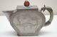 Early 20thc Chinese Antique Pewter Teapot Set Detail Carved Dragon Jade Handle Other photo 8