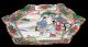 Antique Chinese Famille Rose 6 - Sided Serving Plate,  Signed,  12.  5 
