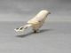 Antique Carved Ox Bone Faux Ivory Realistic Miniature Bird Figurine Okimono Netsuke photo 9