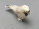 Antique Carved Ox Bone Faux Ivory Realistic Miniature Bird Figurine Okimono Netsuke photo 11