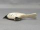 Antique Carved Ox Bone Faux Ivory Realistic Miniature Bird Figurine Okimono Netsuke photo 7