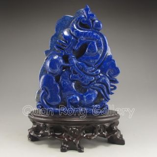 Chinese Lapis Lazuli Statue - Dragon Nr photo