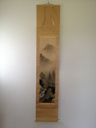173 ~sansui Mountain Scenery~ Japanese Antique Hanging Scroll photo