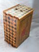 Vintage - Japanese - Specimen Wood Inlay Puzzle Box - Mount Fuji & Flowers - Circa 1920s Boxes photo 2
