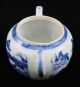 Antique Blue & White Canton China,  Export Porcelain - - - - - Sugar Bowl,  Loop Handles Other photo 2