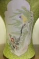 Pair Of Antique Chinese Vases Marked Floral Birds Hand Painted Export Porcelain Vases photo 1