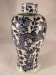 A Good C19th Chinese Porcelain Vase Painted In Blue - One Of Pair Porcelain photo 1