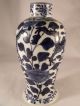 A Good C19th Chinese Porcelain Vase Painted In Blue - One Of Pair Porcelain photo 2