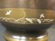 Vintage Japanese Bronze Hibachi Vase Silver Chokin Bird Rice Scenic Vases photo 3