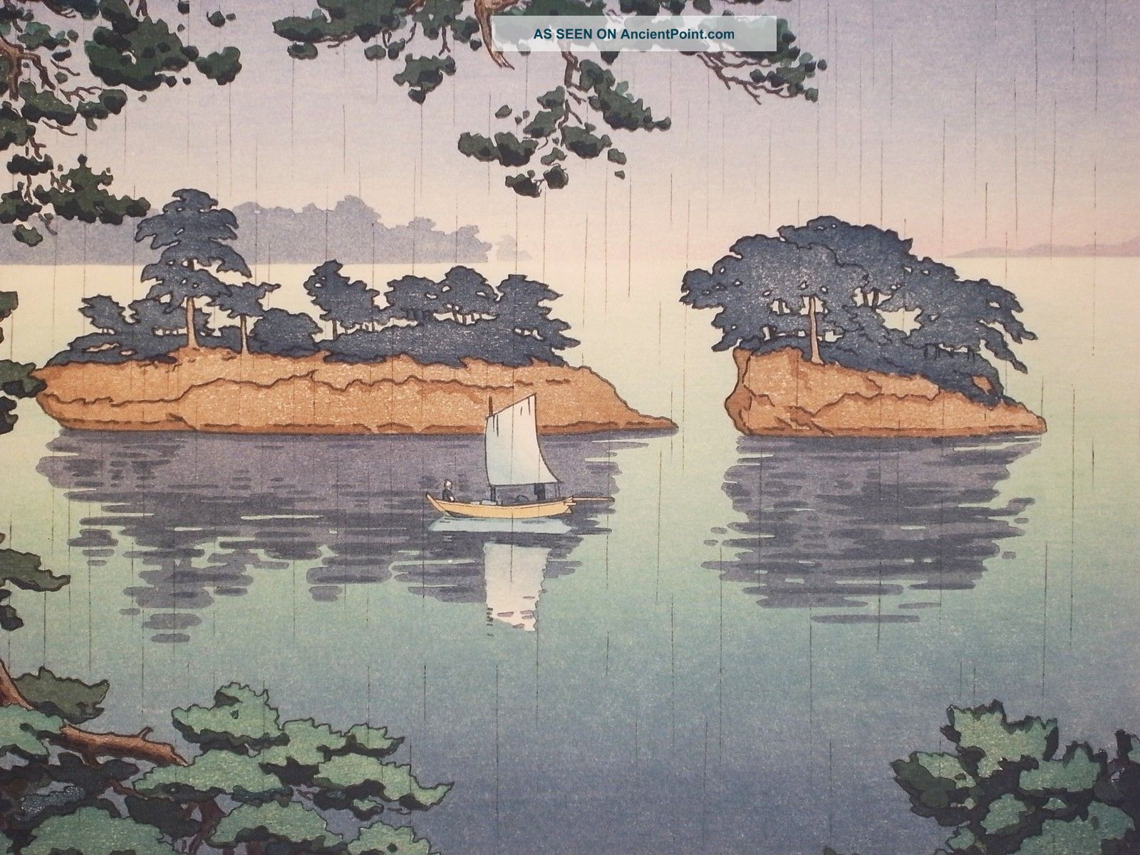 Koitsu Tsuchiya Japanese Woodblock Print Shin - Hanga Spring, Rain, Doi.