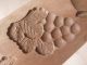 Japanese Antique Kashigata Grapes Peach Loquat W/ Cover Hand Carved Wooden Mold Other photo 2