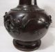 Antique Japan Meiji Period Bronze Vase Birds And Dragon Theme Vases photo 6