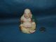 Miniature Antique Vintage Chinese Laughing Buddha Porcelain Statue Figurine Buddha photo 4