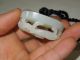 9.  A Chinese Amazing White Jade Buckle With Chain Probably 18th To Early 20th C Other photo 9