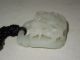 9.  A Chinese Amazing White Jade Buckle With Chain Probably 18th To Early 20th C Other photo 5